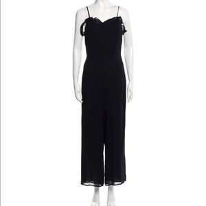 Reformation viscose black jumpsuit